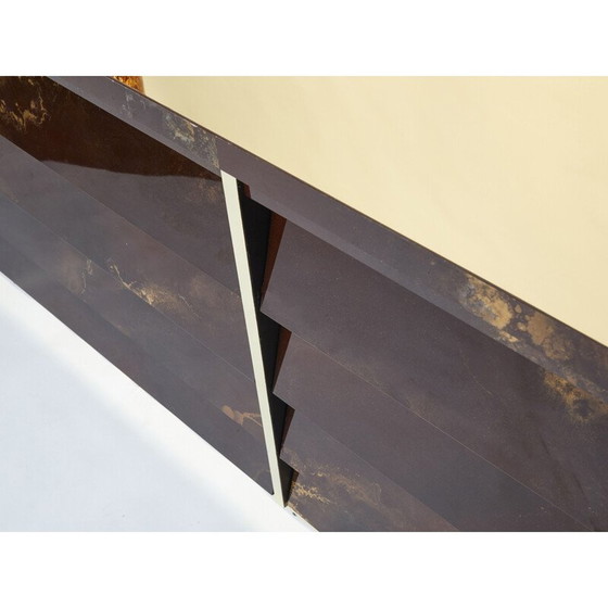 Image 1 of Buffet vintage en laiton laqué par Jansen 1970