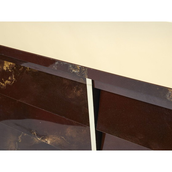 Image 1 of Buffet vintage en laiton laqué par Jansen 1970