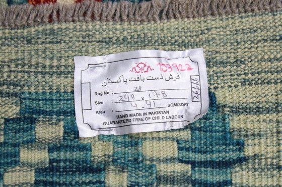 Image 1 of Original Old Style Kelim Afghan 248 X 178 Cm Top condition