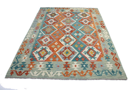 Image 1 of Original Old Style Kelim Afghan 248 X 178 Cm Top condition