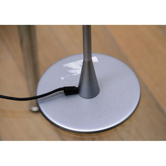 Image 1 of Lampe de chevet vintage en métal chromé et papier blanc par Pierluigi Cerri pour Fontana Arte