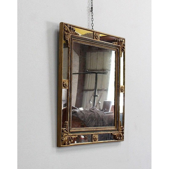 Image 1 of Miroir rectangulaire vintage avec vitrage