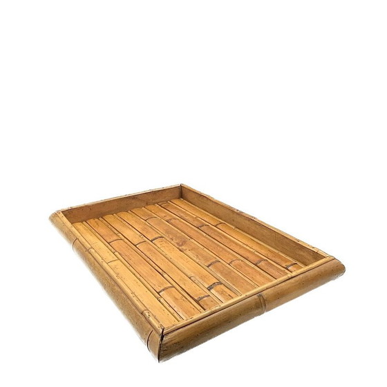 Image 1 of Plateau vintage en bambou, Italie 1970