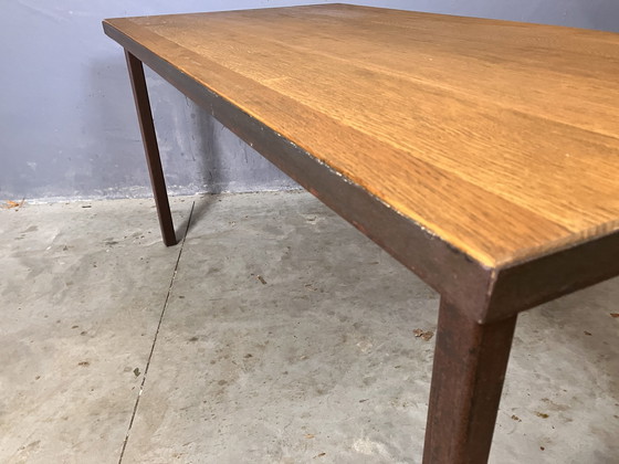 Image 1 of Table industrielle Bureau Acier Chêne massif