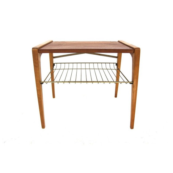 Image 1 of Table d'appoint vintage "Stringbord" en teck et métal, Suède 1950
