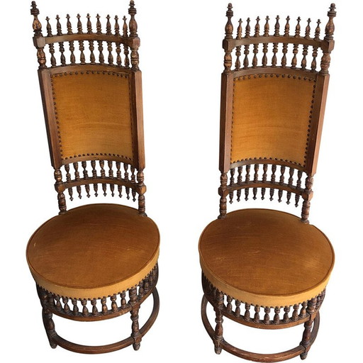 Paire de chaises vintage Art and Crafts, 1900