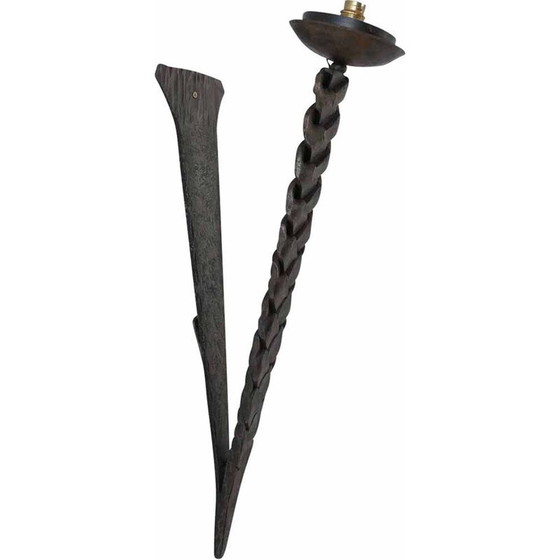 Image 1 of Applique en fer brutaliste du milieu du siècle, France années 1950