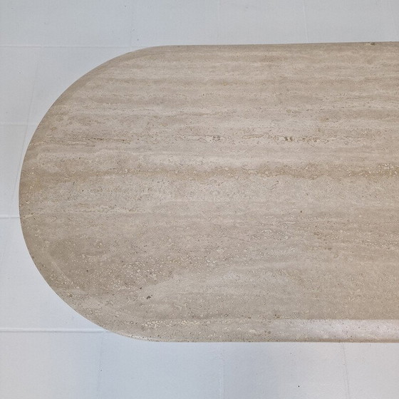 Image 1 of Table basse vintage en travertin, Italie 1980