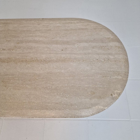 Image 1 of Table basse vintage en travertin, Italie 1980