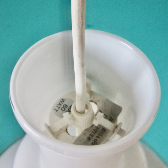 Image 1 of Lampe suspendue "Etude" en verre opalin par Mickael Bang pour Holmegard, Danemark 1972