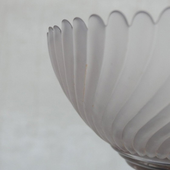 Image 1 of Lampadaire vintage avec abat-jour en verre, Pays-Bas 1960