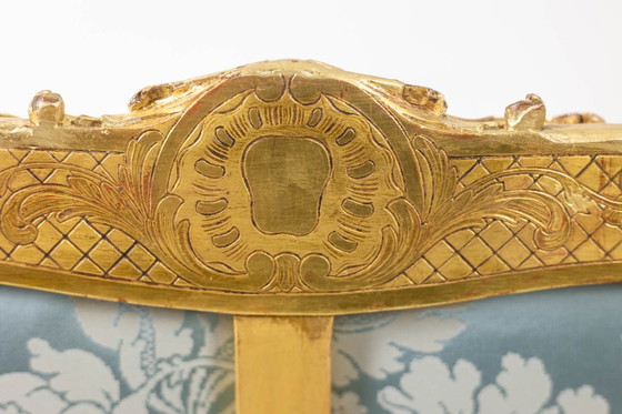 Image 1 of Salon de Style Louis XV à Chassis en Bois Doré, Circa 1880