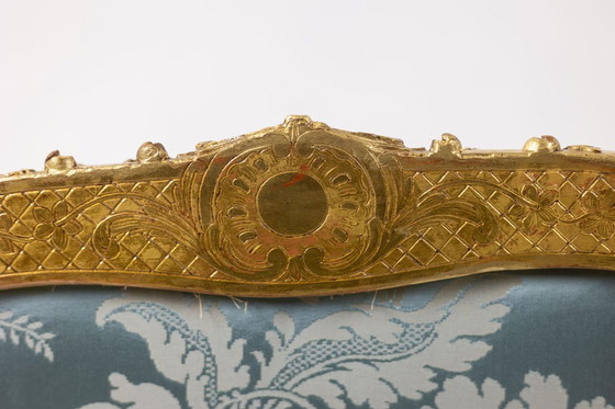 Image 1 of Salon de Style Louis XV à Chassis en Bois Doré, Circa 1880