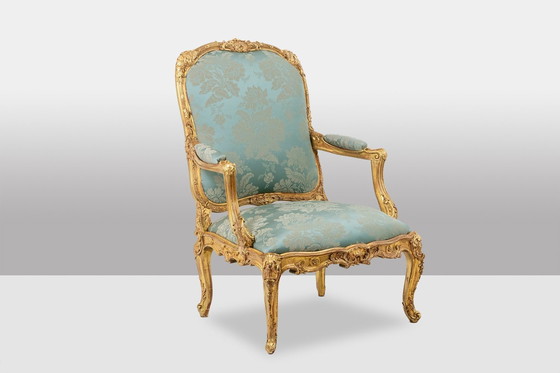 Image 1 of Salon de Style Louis XV à Chassis en Bois Doré, Circa 1880