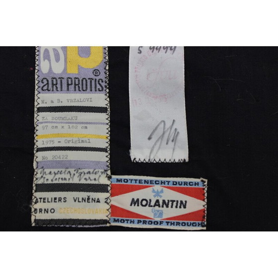 Image 1 of Tapisserie vintage aux couleurs vives de A. Kybal, Tchécoslovaquie 1970