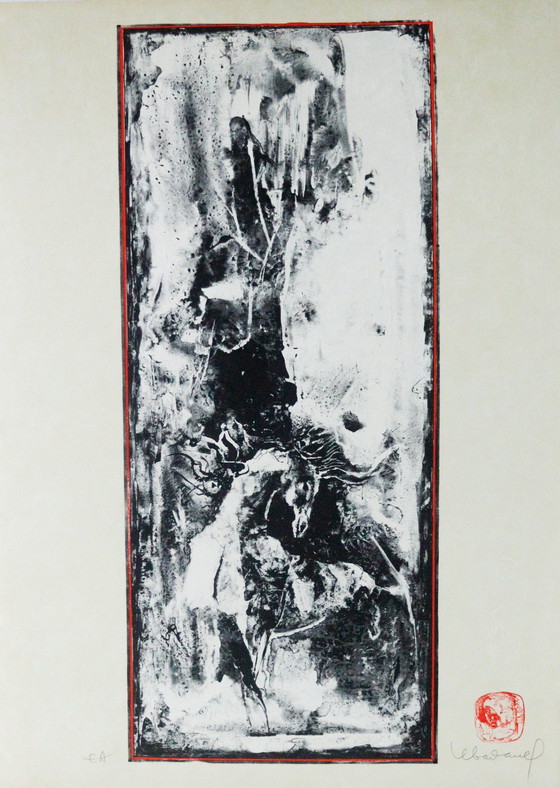 Image 1 of Dang Lebadang, 'Le Cheval', gravure en couleurs, années 1970