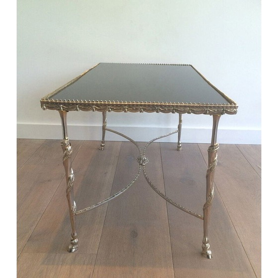 Image 1 of Table basse vintage en argent et verre, 1940