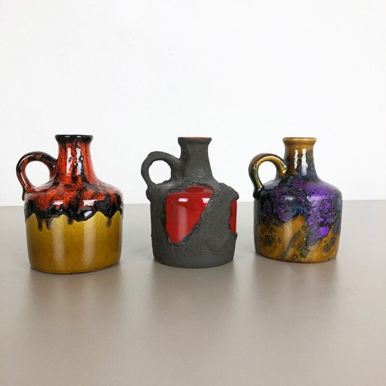 Image 1 of Ensemble de 3 vases en céramique vintage par Marei Ceramics, Allemagne 1970