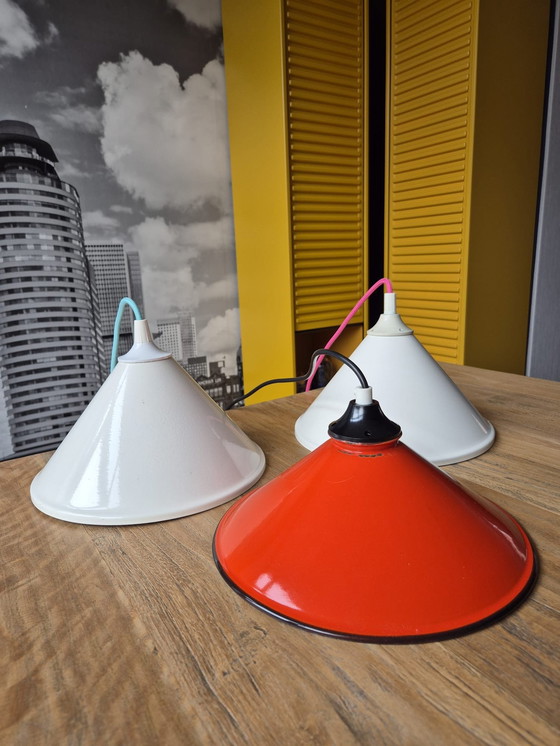 Image 1 of Lampe pendante en métal blanc