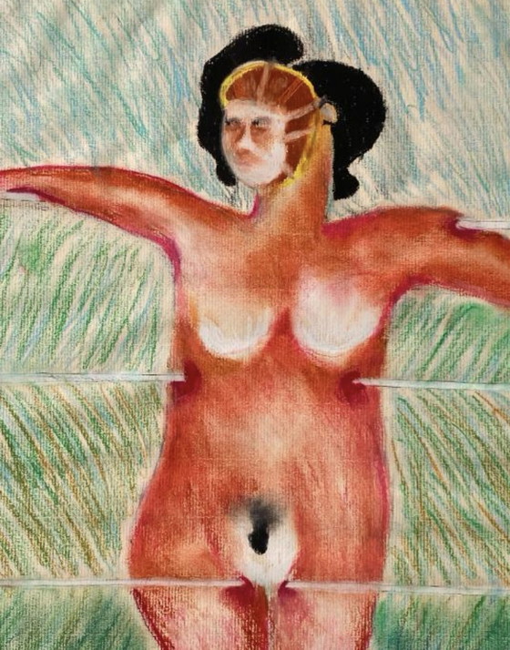 Image 1 of Breyten Breytenbach, peinture originale 1967. Bonnievale, Afrique, France.