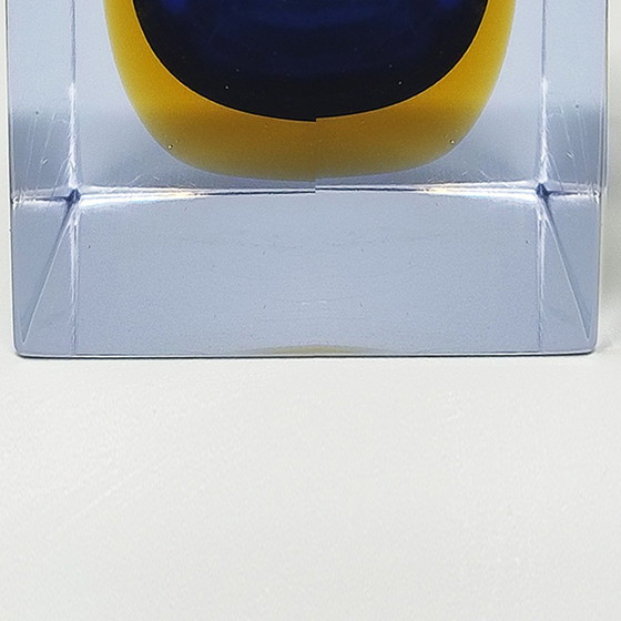 Image 1 of 1960S Stunning Blue Table Lighter In Murano Sommerso Glass By Flavio Poli For Seguso