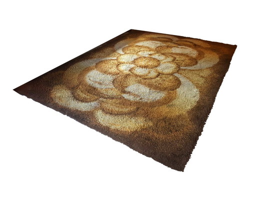 Grand Tapis Vintage • Pop Psyché • Xxl • 295 Cm X 200 Cm • 1970