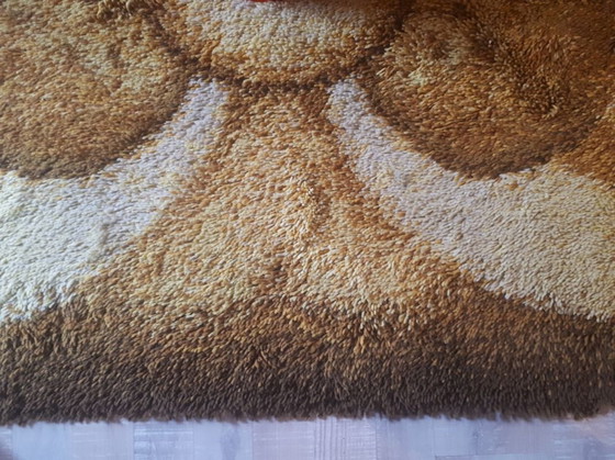 Image 1 of Grand Tapis Vintage • Pop Psyché • Xxl • 295 Cm X 200 Cm • 1970