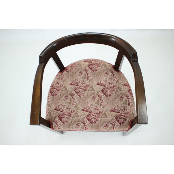 Image 1 of Fauteuil vintage en hêtre et bois courbé, Tchécoslovaquie 1940