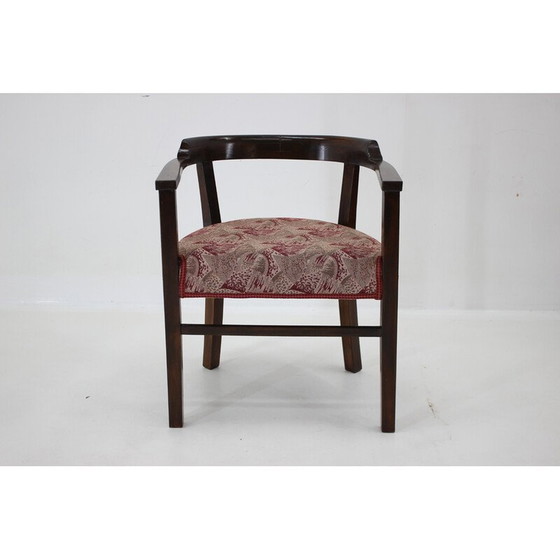 Image 1 of Fauteuil vintage en hêtre et bois courbé, Tchécoslovaquie 1940