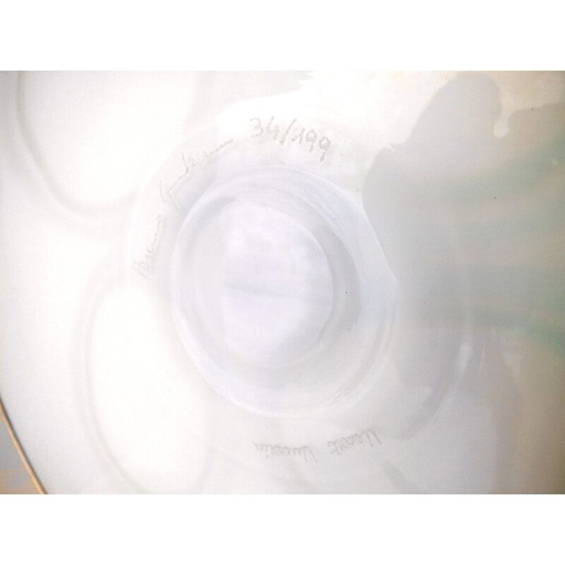 Verre vintage en veart de Bruno Gambone, 1975