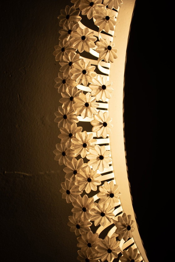 Image 1 of Miroir fleuri vintage par Emil Stejnar pour Rupert Nikoll