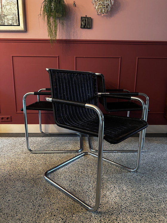 Image 1 of 3X Vintage Tecta D41 Freischwinger Dining chair / Cantilever chair