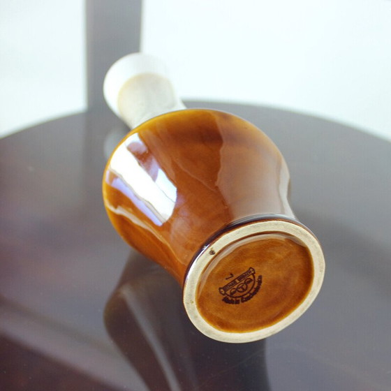 Image 1 of Vase vintage en céramique brune pour Ditmar Urbach, Tchécoslovaquie 1960