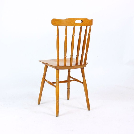 Image 1 of Ensemble de 4 chaises de salle à manger en chêne vintage, Tchécoslovaquie, années 1960