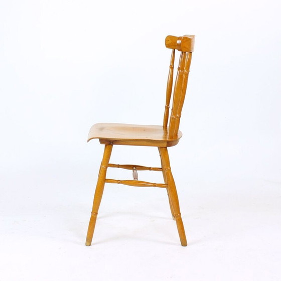 Image 1 of Ensemble de 4 chaises de salle à manger en chêne vintage, Tchécoslovaquie, années 1960