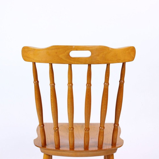 Image 1 of Ensemble de 4 chaises de salle à manger en chêne vintage, Tchécoslovaquie, années 1960
