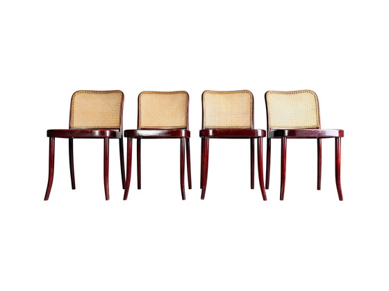 Image 1 of Lot de 4 chaises Mid Century Thonet modèle 811 Josef Hoffmann
