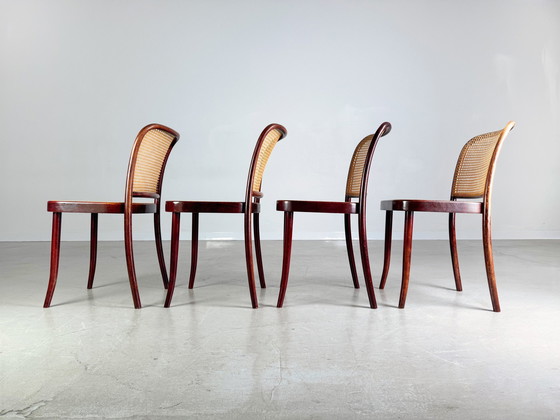 Image 1 of Lot de 4 chaises Mid Century Thonet modèle 811 Josef Hoffmann