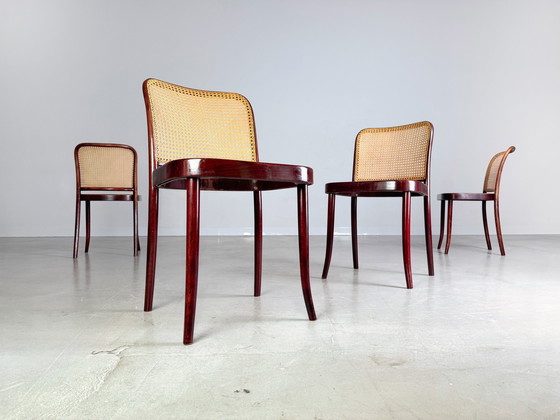 Image 1 of Lot de 4 chaises Mid Century Thonet modèle 811 Josef Hoffmann