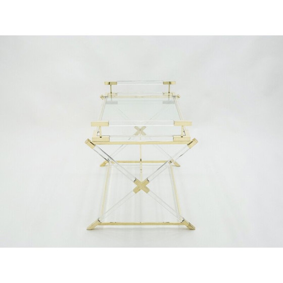 Image 1 of Servante vintage en plexiglas et laiton 1970