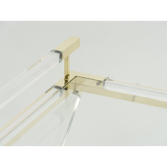 Image 1 of Servante vintage en plexiglas et laiton 1970