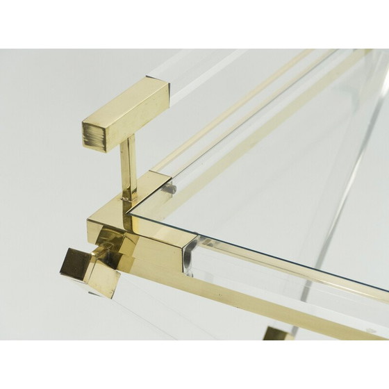 Image 1 of Servante vintage en plexiglas et laiton 1970