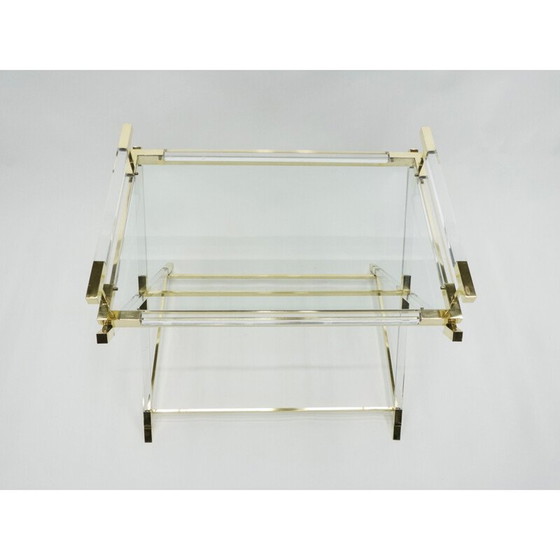 Image 1 of Servante vintage en plexiglas et laiton 1970