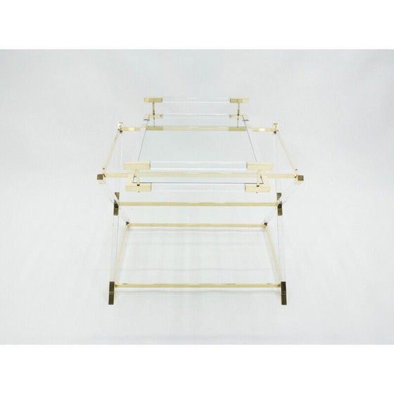 Image 1 of Servante vintage en plexiglas et laiton 1970