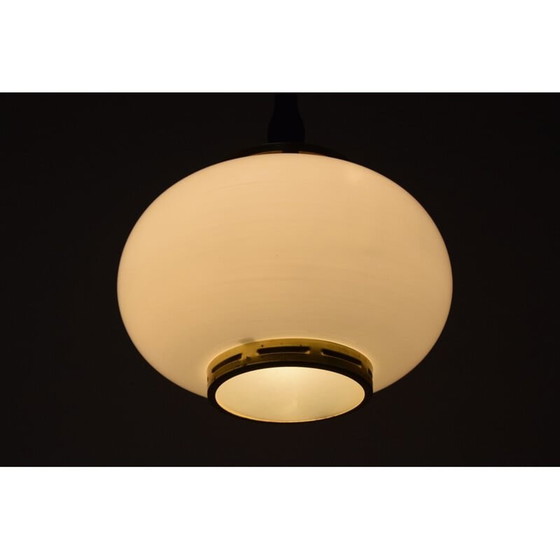 Image 1 of Lampe suspendue vintage en laiton par Polam-Bielsko, 1970