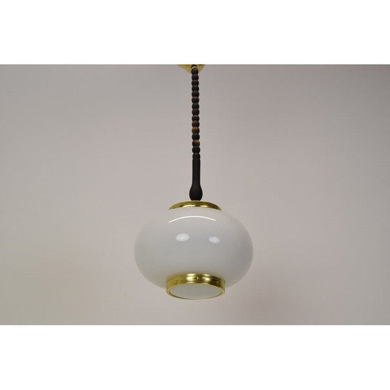 Image 1 of Lampe suspendue vintage en laiton par Polam-Bielsko, 1970