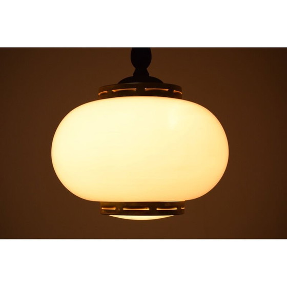 Image 1 of Lampe suspendue vintage en laiton par Polam-Bielsko, 1970