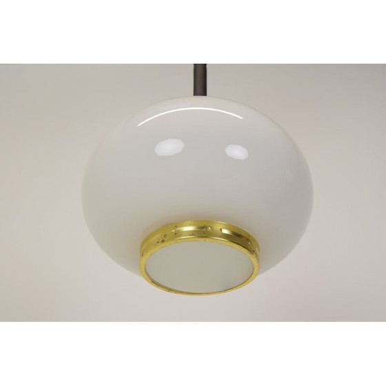 Image 1 of Lampe suspendue vintage en laiton par Polam-Bielsko, 1970