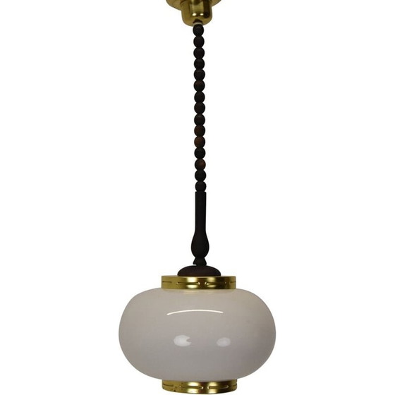 Image 1 of Lampe suspendue vintage en laiton par Polam-Bielsko, 1970