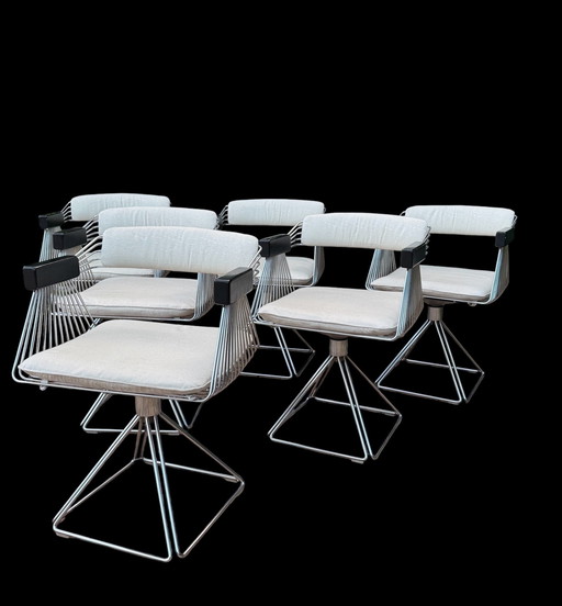 Rudi Verelst 6 Magnifiques Fauteuils Modèle Delta / Space Âge De 1974